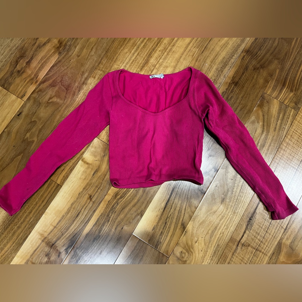 Zara Fuchsia Long Sleeve Top